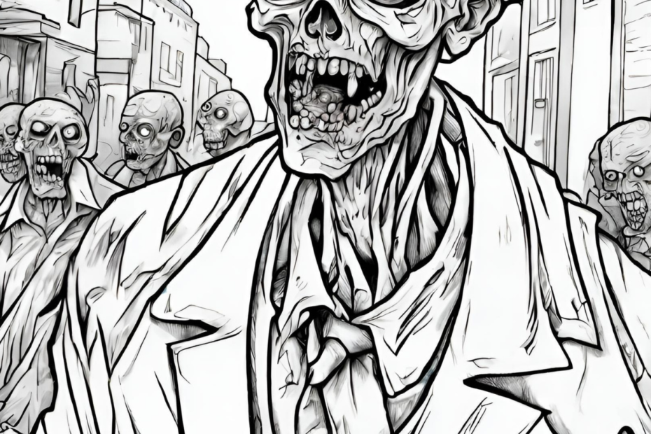 zombie coloring page